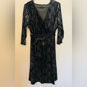 Torrid black shimmery dress size 1X 14/16 3/4 sleeve